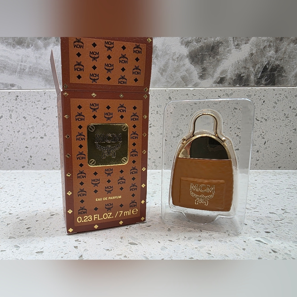 MCM Brown and Gold Smell Good 7ml Bag Charm